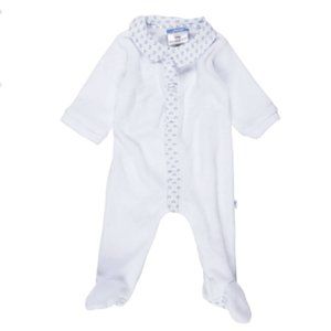 JACADI Boys' Long Sleeve Velour All-in-One